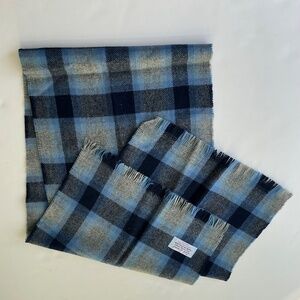 Vintage Loch Lomond Wool Tartan Plaid Scarf Made in England 12 x 48"